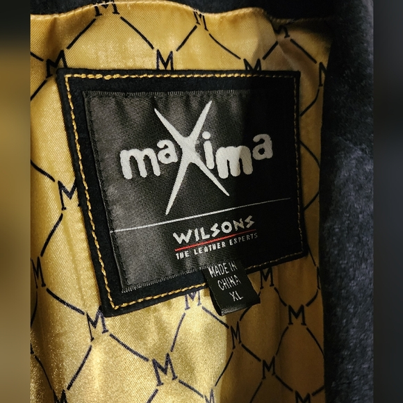 Wilsons Leather Navy Suede Double-Breasted Trench XL - Picture 12 of 12